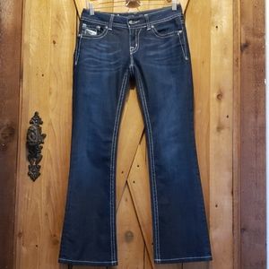 Miss Me Boot Cut With Embellished Pockets, Size 28